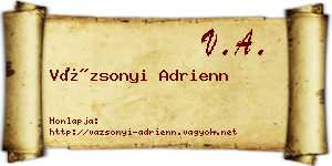 Vázsonyi Adrienn névjegykártya
