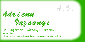 adrienn vazsonyi business card